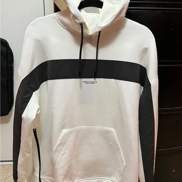 AX Armani Exchange Men'sReflective Sweatsuit, Offwhite, Lmsrp $320